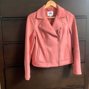 Pink Velvet Moto Jacket